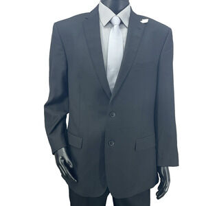 Joseph Jos A Bank Mens 43R Slim Fit Black Blazer Jacket Wool Classic Corpcore